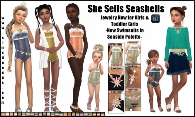 Sims 4 She Sells Seashells (Kids & Toddlers) by SamanthaGump at Sims 4 Nexus