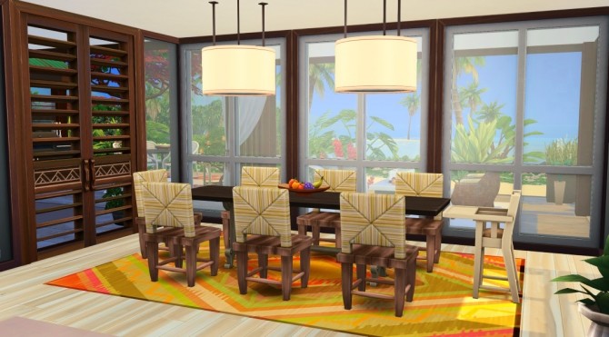 Sims 4 Kailua Villa modern tropical style at Jenba Sims