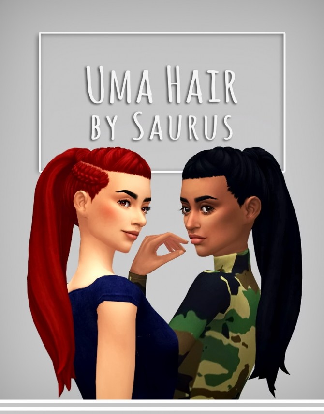 Sims 4 Uma Hair at Saurus Sims