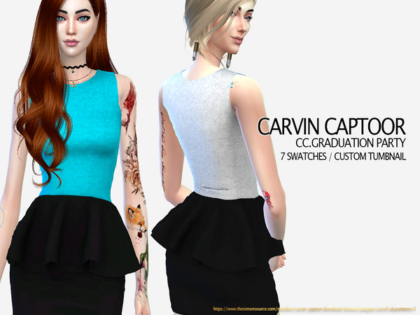 Sims 4 Graduation Party outfit by carvin captoor at TSR