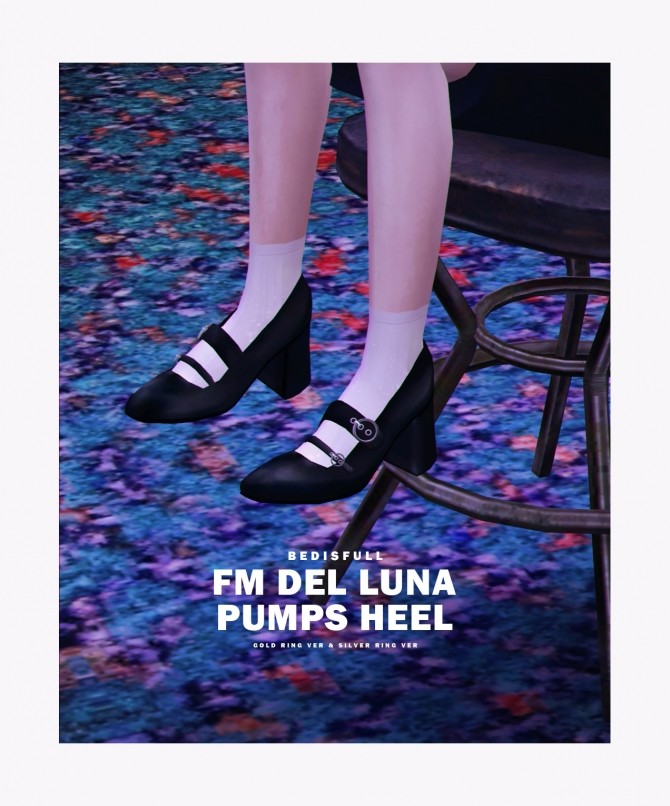 Sims 4 FM Del luna pumps heel at Bedisfull – iridescent
