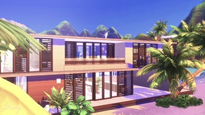 Sims 4 Luxury Beach Home at GravySims