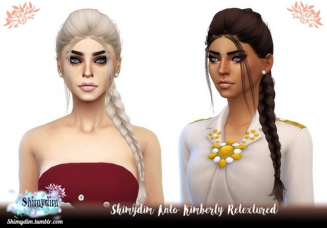 Sims 4 Anto Kimberly Hair Retexture + Child & Toddler Naturals + Unnaturals at Shimydim Sims
