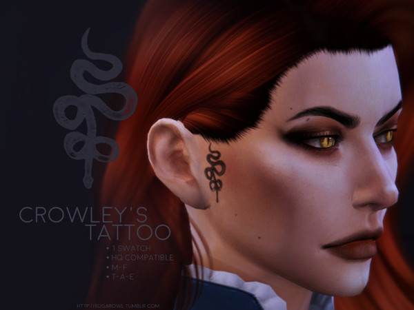 Sims 4 Crowleys tattoo | Good Omens by sugar owl at TSR