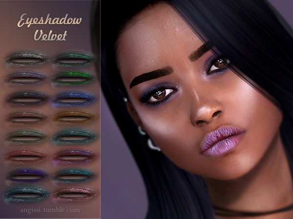 Sims 4 Velvet Eyeshadow by ANGISSI at TSR
