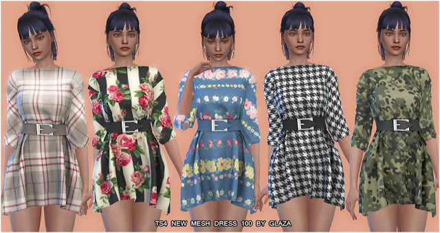 Sims 4 Dress 100 at All by Glaza