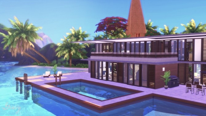 Sims 4 Luxury Beach Home at GravySims