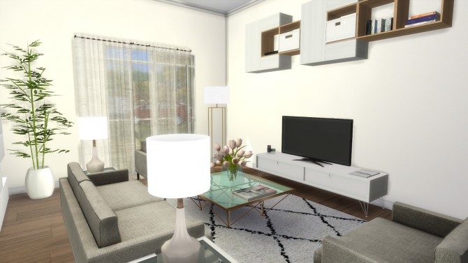 Sims 4 Neutral Living Room at Dinha Gamer