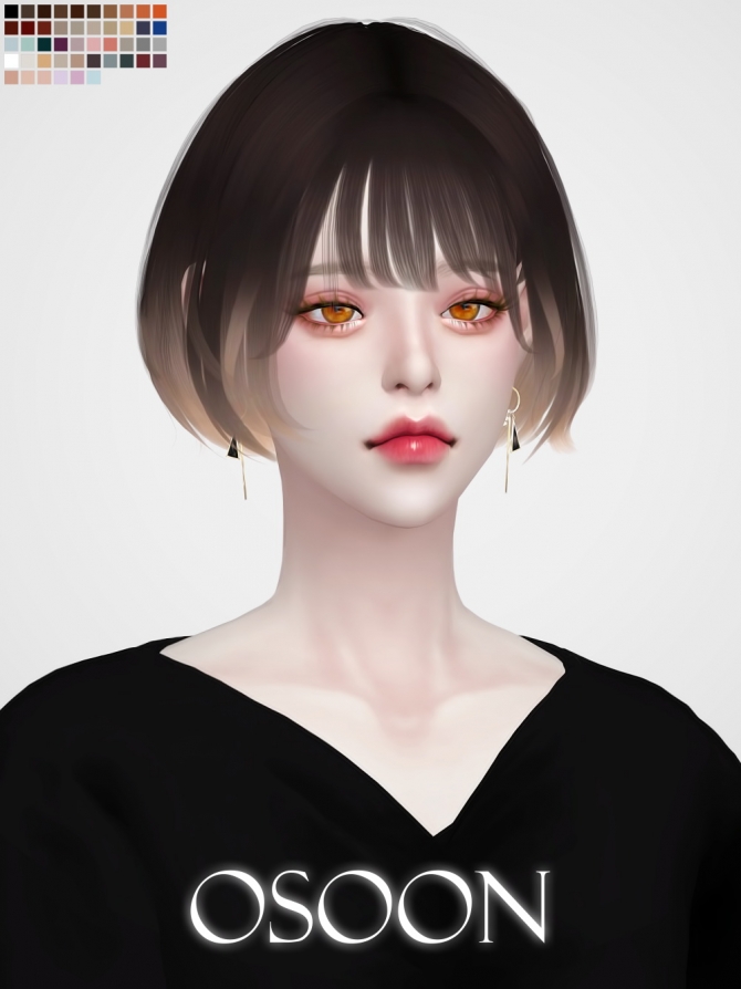 Osoon Female Hair 07 Sims 4 Anime Sims 4 Sims Mods