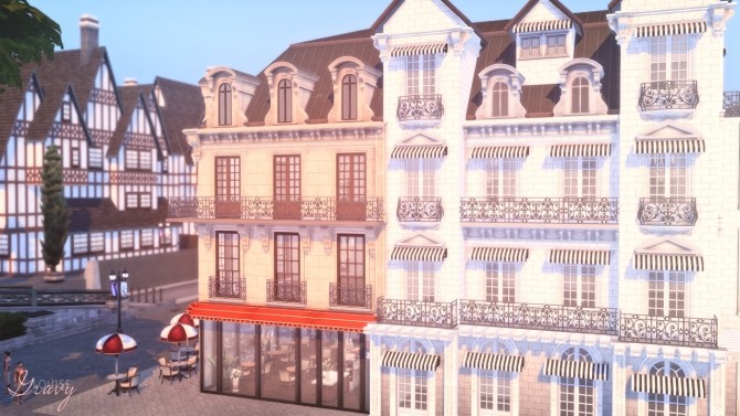 Sims 4 Parisian Inspired Cafe at GravySims