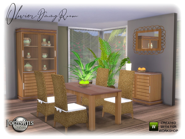 Sims 4 Olivier Dining room by jomsims at TSR
