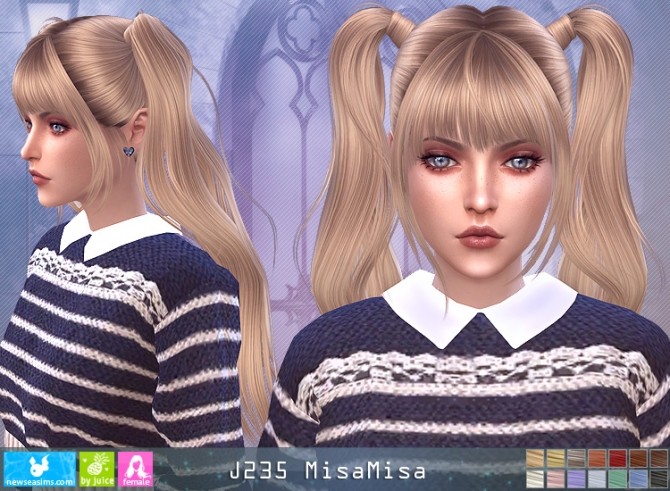 Sims 4 J235 MisaMisa hair (P) at Newsea Sims 4