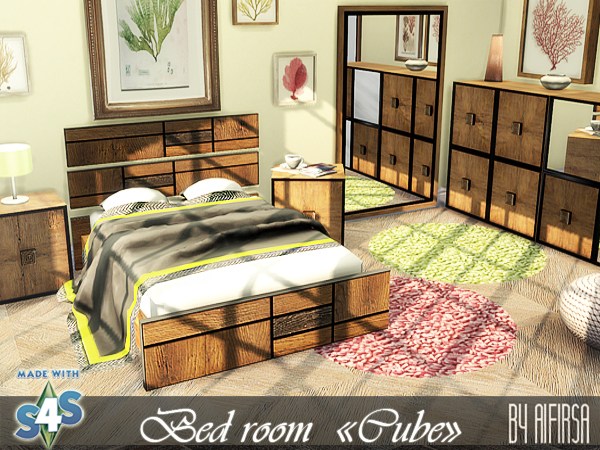 Sims 4 Cube bedroom at Aifirsa