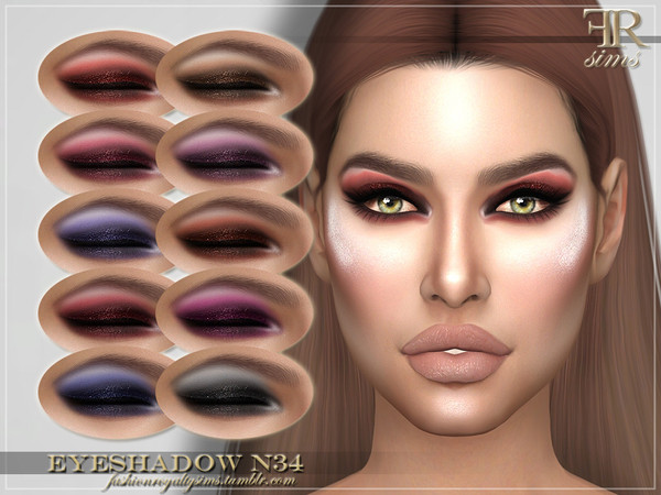 Sims 4 FRS Eyeshadow N34 by FashionRoyaltySims at TSR