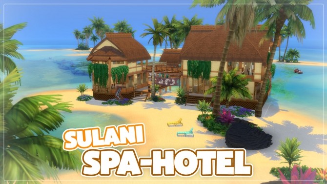 Sims 4 Sulani Spa Hotel no CC by Axaba at Mod The Sims