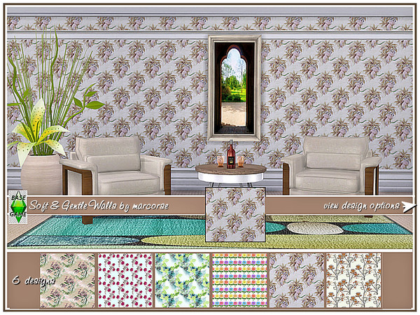Sims 4 Soft & Gentle Walls by marcorse at TSR