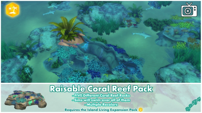 Raisable Coral Reef Pack by Bakie at Mod The Sims » Sims 4 Updates