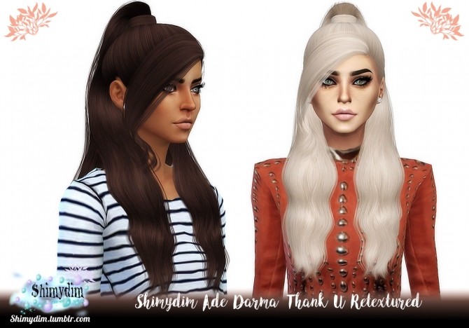 Sims 4 Ade Darma Thank U Hair Retexture Naturals + Unnaturals at Shimydim Sims