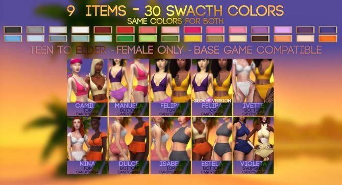 Sims 4 TROPICO SWIMWEAR COLLECTION at Candy Sims 4