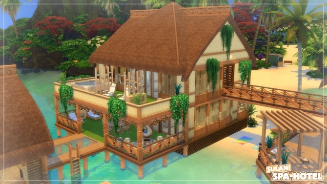 Sims 4 Sulani Spa Hotel no CC by Axaba at Mod The Sims