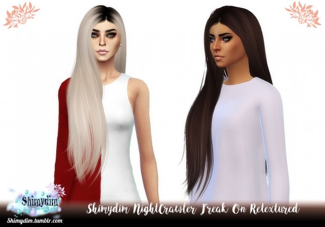 Sims 4 NightCrawler Freak On Hair Retexture + DarkRoots   Naturals + Unnaturals at Shimydim Sims