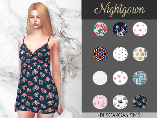 Sims 4 Nightgown at Descargas Sims