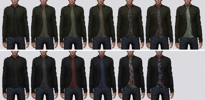 Sims 4 Mandarin Collar Military Jacket (P) at Darte77