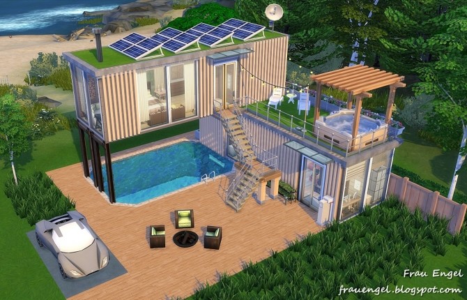 Sims 4 Shipping Container home at Frau Engel