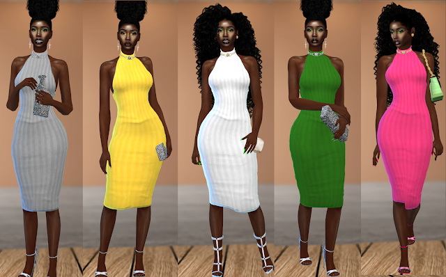 Sims 4 Kim Dress Recolor at Teenageeaglerunner