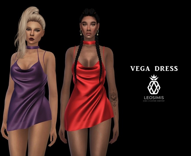 Sims 4 Vega Dress (P) at Leo Sims