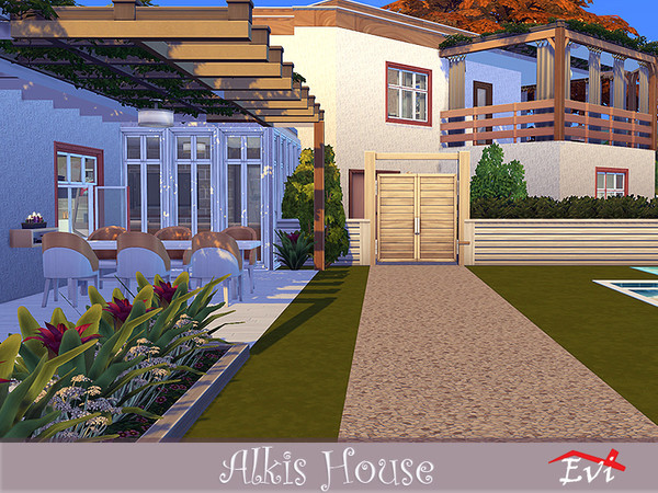 Sims 4 Alkis House by evi at TSR