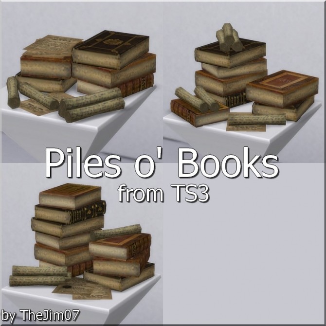 Sims 4 Pile o Books by TheJim07 at Mod The Sims