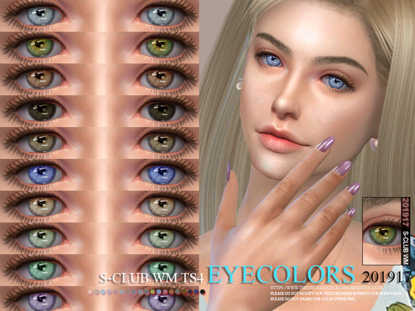 Sims 4 Eyecolors 201917 by S Club WM at TSR