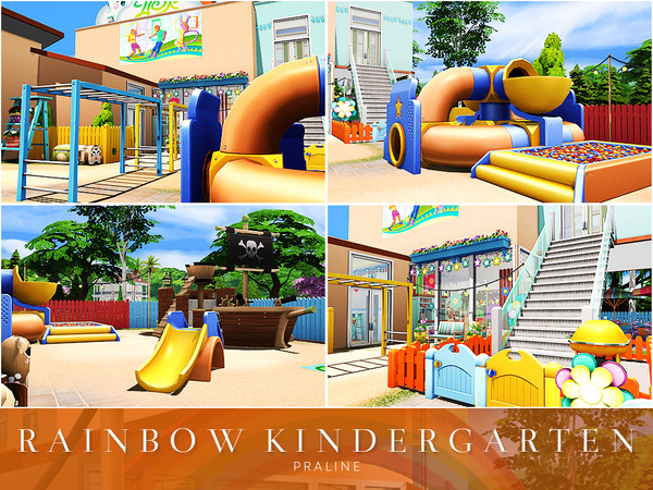 Sims 4 Rainbow Kindergarten by Pralinesims at TSR