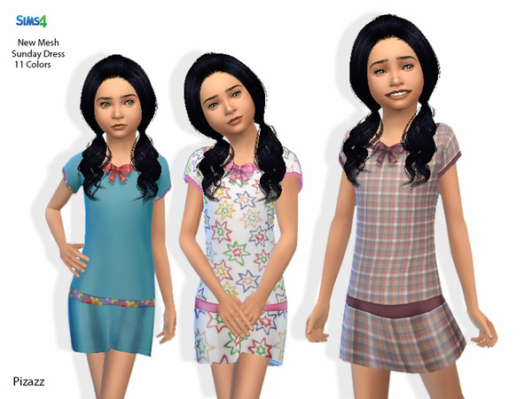 Sims 4 Sunday Dress by pizazz at TSR