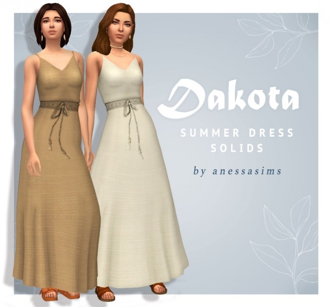 Sims 4 Dakota summer dress at Anessa Sims