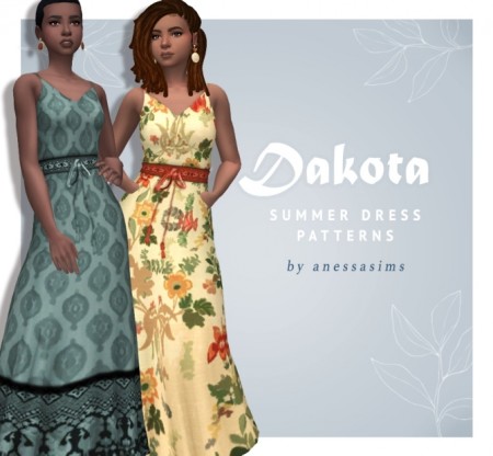 Dakota summer dress patterns at Anessa Sims