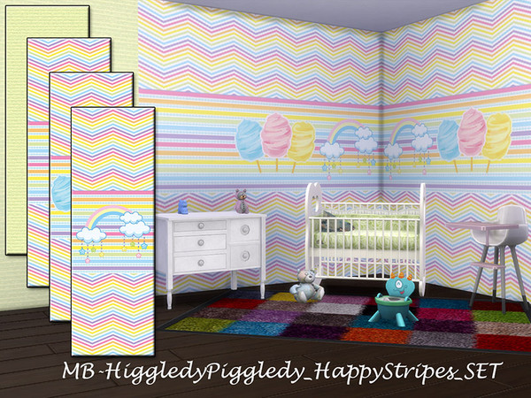Sims 4 MB Higgledy Piggledy Happy Stripes SET by matomibotaki at TSR