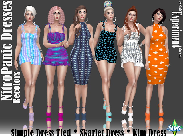Sims 4 NitroPanic Dresses Recolors at Annett’s Sims 4 Welt