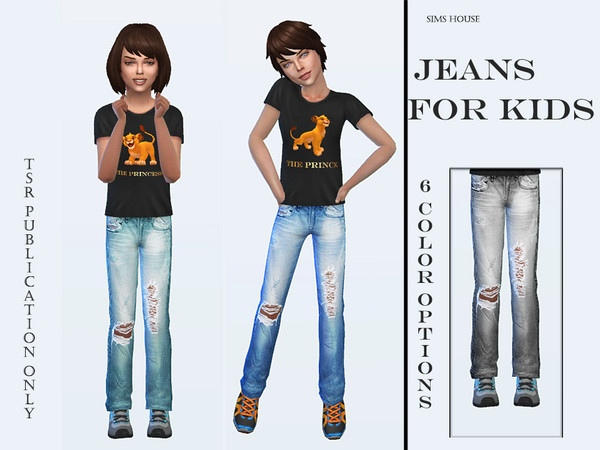 Sims 4 Jeans for kids by Sims House at TSR