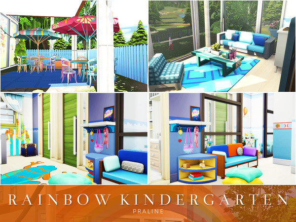 Sims 4 Rainbow Kindergarten by Pralinesims at TSR