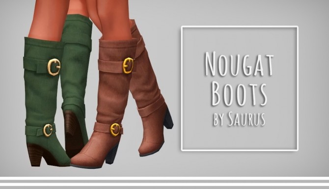 Nougat Boots at Saurus Sims » Sims 4 Updates