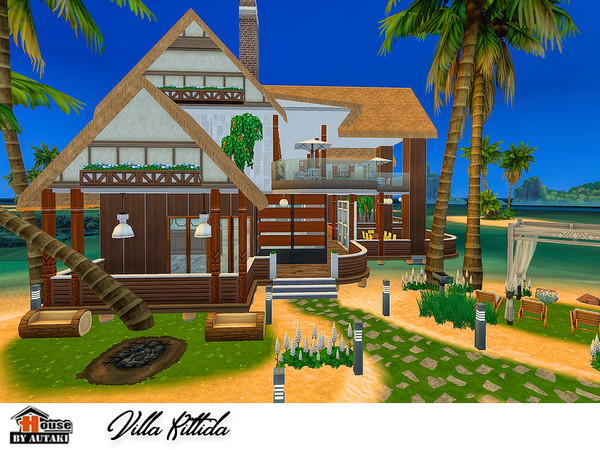 Sims 4 Villa Kittida by autaki at TSR