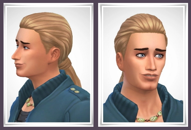 Sims 4 Gents Smooth Pony Tail Hair at Birksches Sims Blog