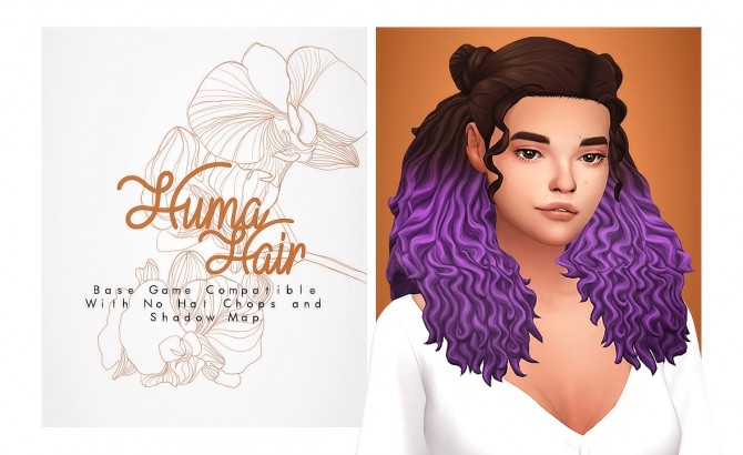 Sims 4 Huma Hair at Isjao – working on uni