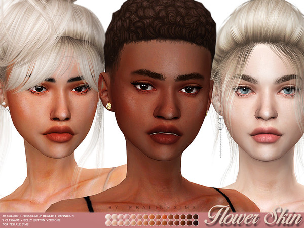 Sims 4 Flower Skin FEMALE by Pralinesims at TSR