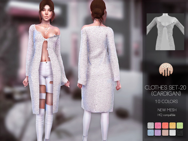 Sims 4 Clothes SET 20 (CARDIGAN) BD87 by busra tr at TSR