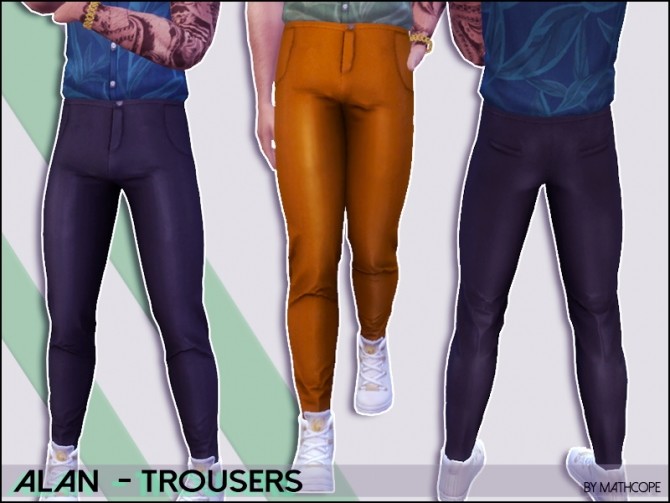 Sims 4 Alan trousers by Mathcope at Sims 4 Studio