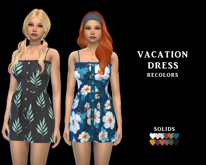Sims 4 Vacation Dress at Leo Sims