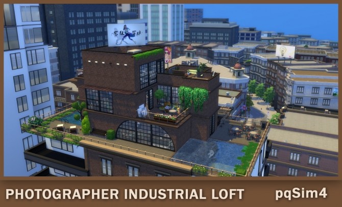 Sims 4 Industrial Photographer Penthouse at pqSims4